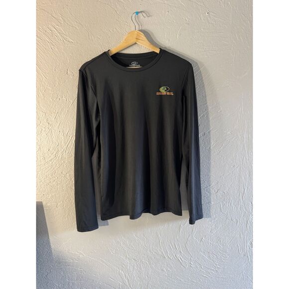 Mossy Oak Black Long Sleeve Logo T-Shirt Size Small - Picture 1 of 5